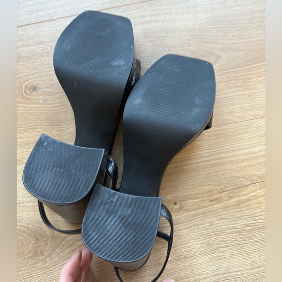 bp Women's Black Strappy Heels Noelle Platform Sandal 11 - Picture 7 of 12